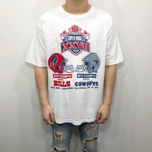 Vintage 1993 Super Bowl Xxvii Buffalo Bills Vs Dallas Cowboys Shirt 90s